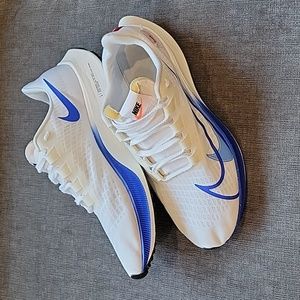 2021 Nike Air Zoom Pegasus 37 Premium White Game Royal, Size 13 CQ9908-100